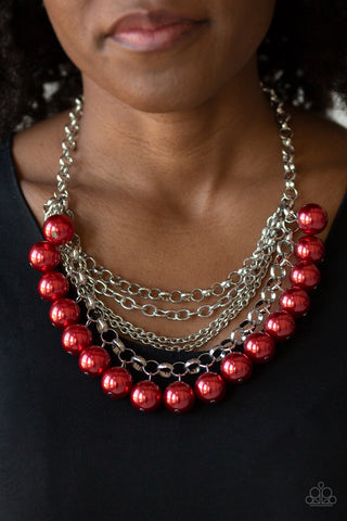 Paparazzi One-Way WALL STREET Red Necklace