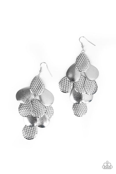 Paparazzi Chime Time Silver Earrings