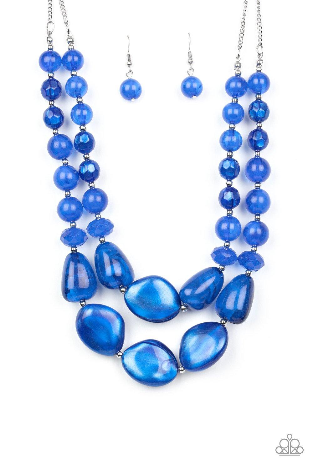 Beach Glam Blue Necklace - Nothin' But Jewelry by Mz. Netta