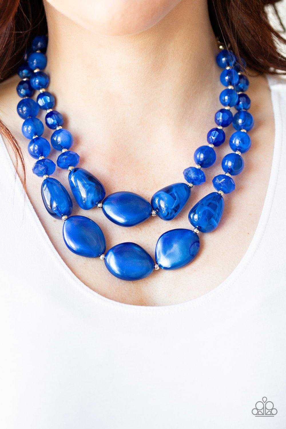 Beach Glam Blue Necklace - Nothin' But Jewelry by Mz. Netta