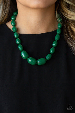 Poppin Popularity Green Necklace