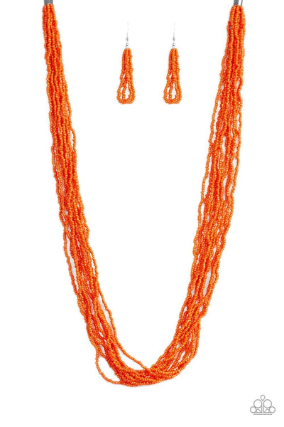 Congo Colada Orange Necklace - Nothin' But Jewelry by Mz. Netta