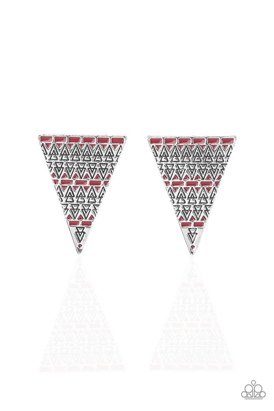 Terra Tricolor Red Earrings