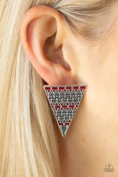 Terra Tricolor Red Earrings