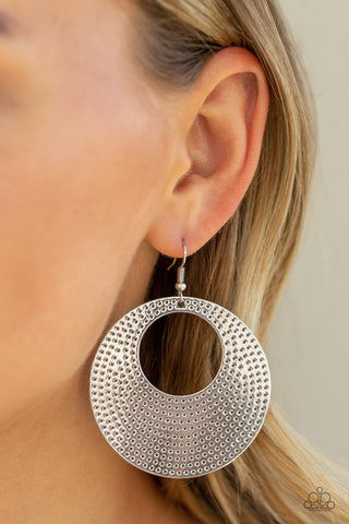 Paparazzi Dotted Delicacy Silver Earrings