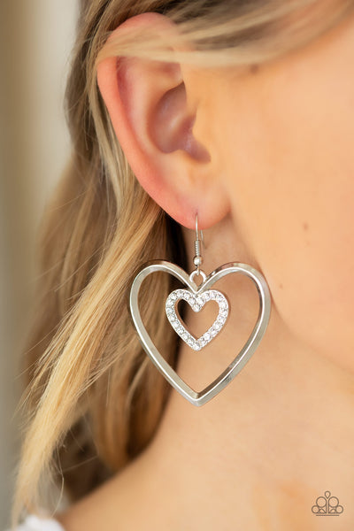 Heart Candy Couture White Earrings