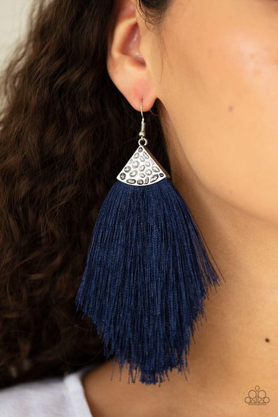 Tassel Tempo Blue Earrings - Nothin' But Jewelry by Mz. Netta