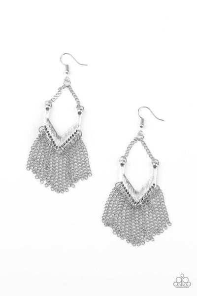 Paparazzi Unchained Fashion Silver Earrings