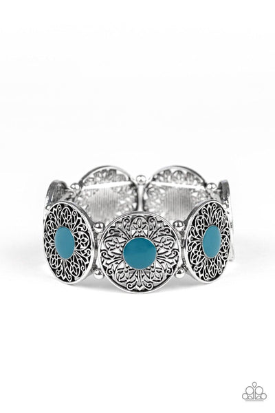 Painted Garden Blue Bracelet - Nothin' But Jewelry by Mz. Netta