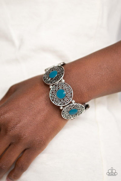 Painted Garden Blue Bracelet - Nothin' But Jewelry by Mz. Netta