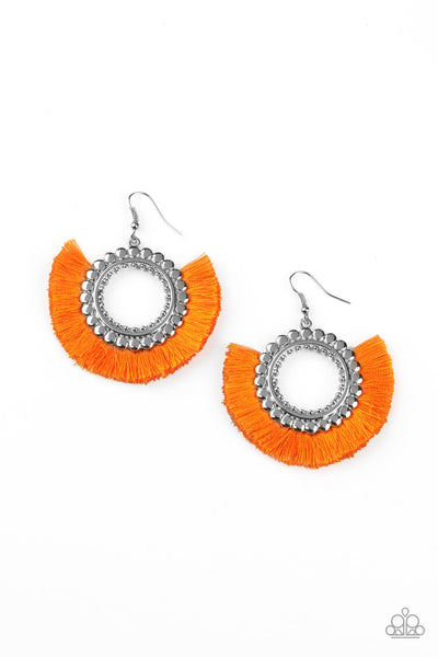 Fringe Fanatic Orange Earrings