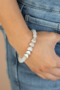Paparazzi Accessories Heart-Melting Glow White Bracelet