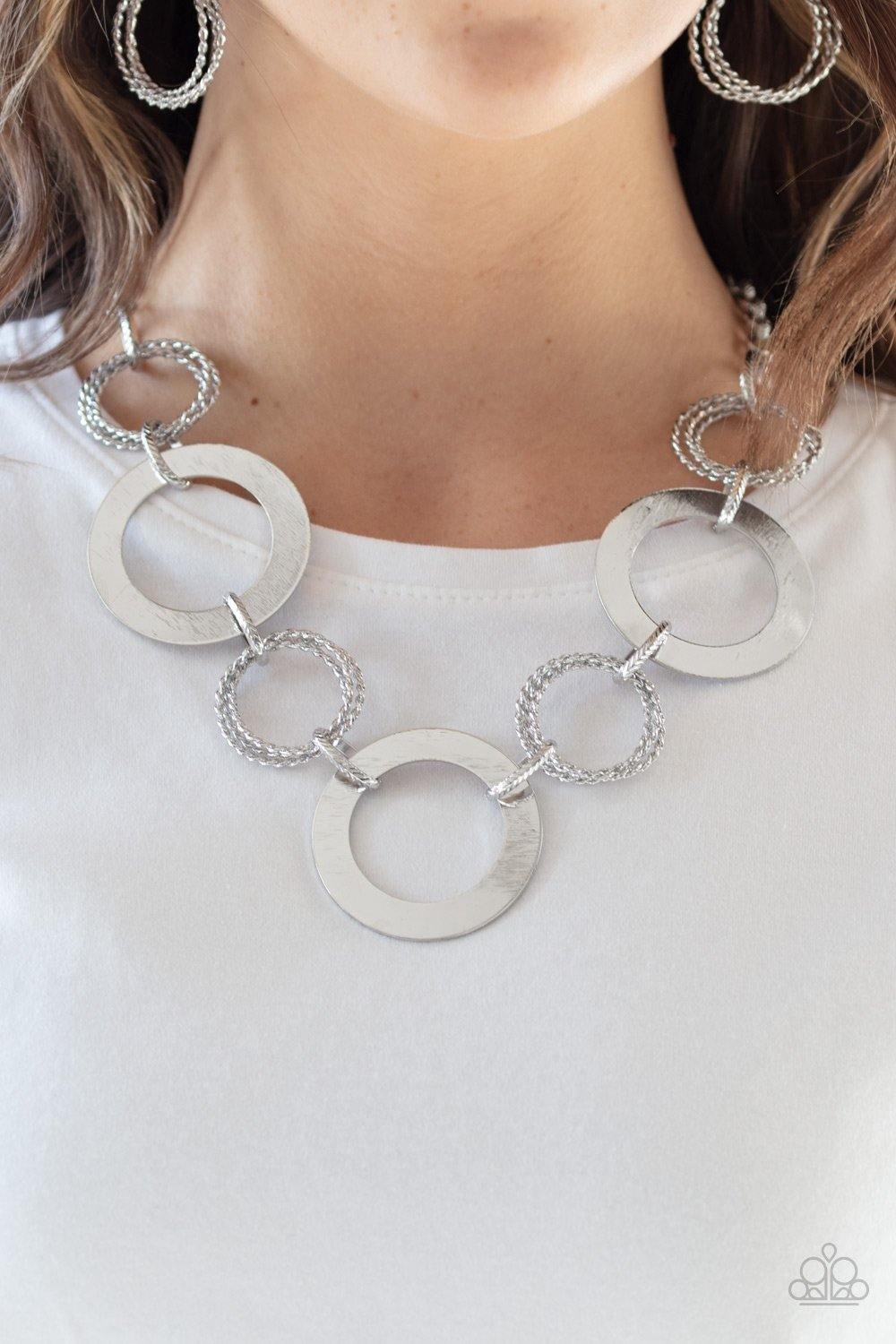 Paparazzi Ringed in Radiance Silver Necklace