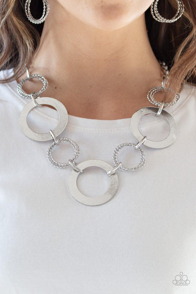 Paparazzi Ringed in Radiance Silver Necklace