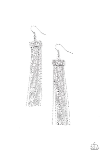 Twinkling Tapestry White Earrings - Nothin' But Jewelry by Mz. Netta