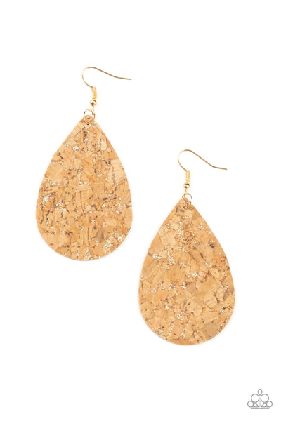 CORK It Over Gold Earrings