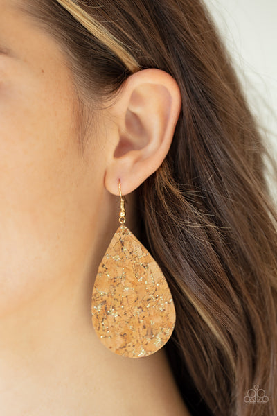 CORK It Over Gold Earrings