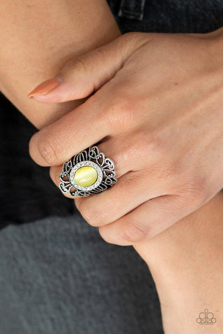 Paparazzi Dashingly Dewy Yellow Ring