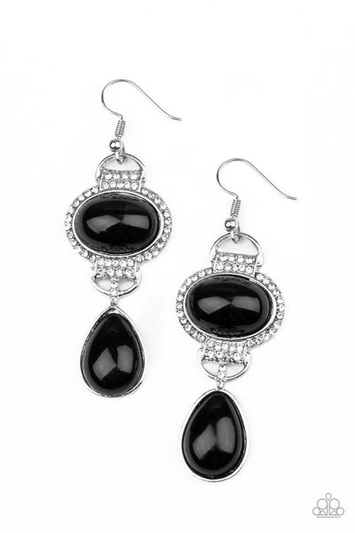 Icy Shimmer Black Earrings - Nothin' But Jewelry by Mz. Netta