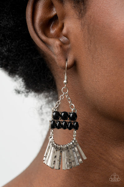 A FLARE For Fierceness Black Earrings