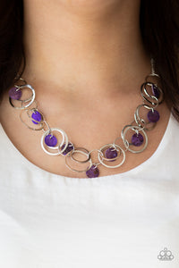 A Hot SHELL-er Purple Necklace/Total SHELL-Out Purple Bracelet