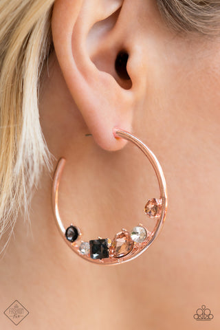 Attractive Allure Rose Gold Earrings - April 2022 Glimpses Of Malibu Fashion Fix