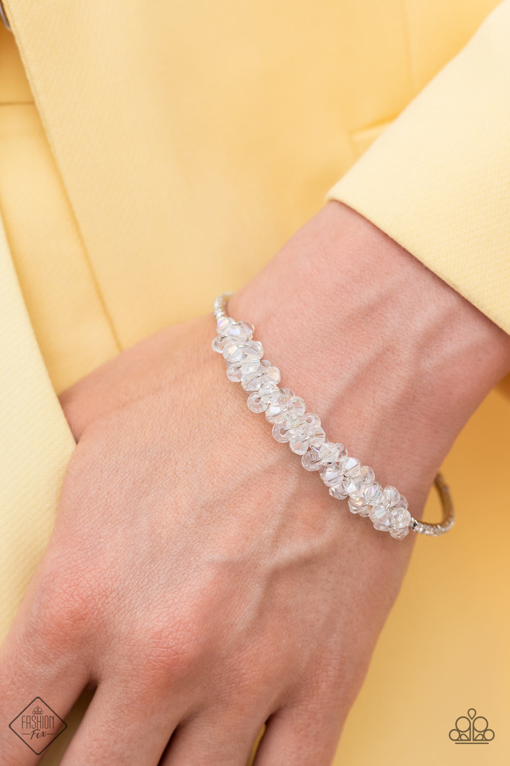 BAUBLY Personality White Bracelet - August 2022 Fiercely 5th Avenue