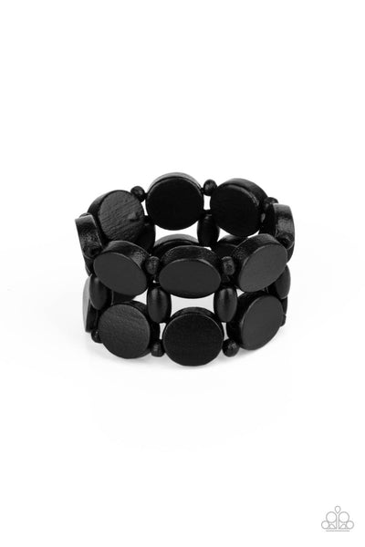 Paparazzi ​Beach Bravado Black Bracelet