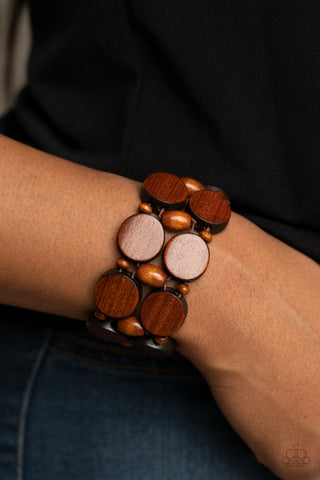 Paparazzi ​Beach Bravado Brown Bracelet