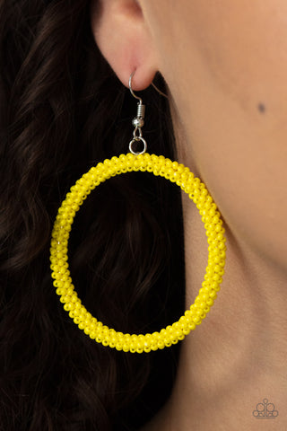 Beauty and the BEACH Yellow Earrings