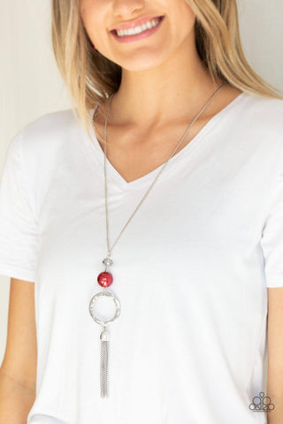 Paparazzi Bold Balancing Act Red Necklace