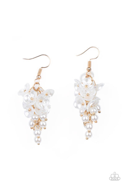 Paparazzi Bountiful Bouquets Gold Earrings - June 2021 Life of the Party