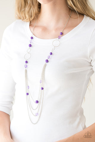 Paparazzi Bubbly Bright Purple Necklace