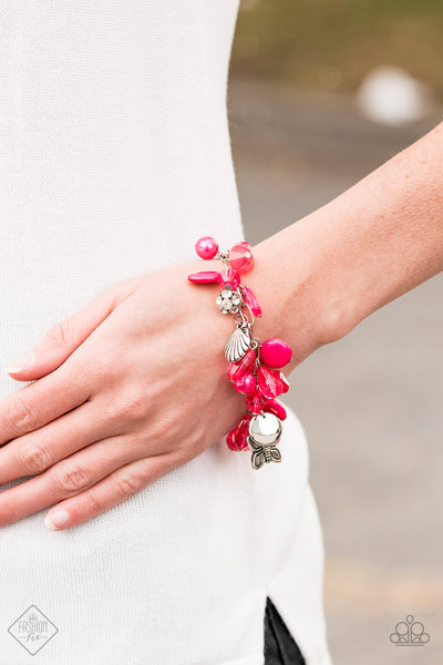 Buzzing Beauty Queen Pink Bracelet - February 2020 Glimpses of Malibu Fashion Fix