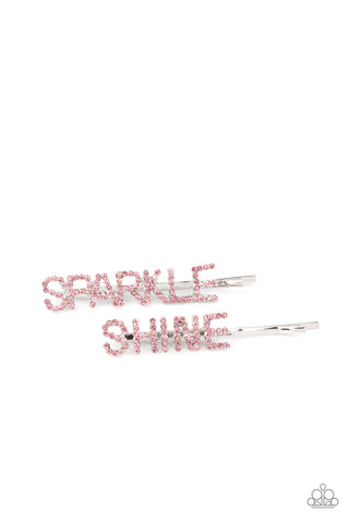 Center of the SPARKLE-verse Pink Hair Pins