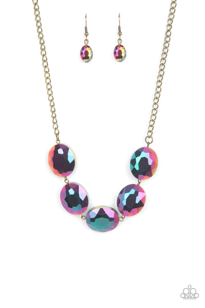 Paparazzi Accessories Cosmic Closeup Brass Necklace