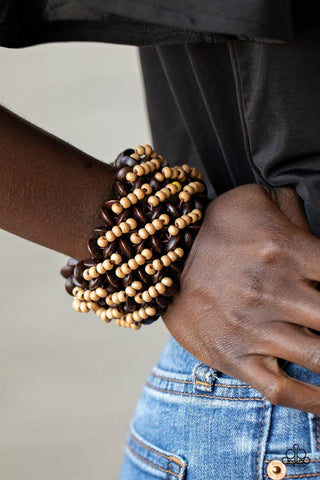 Cozy in Cozumel Brown Bracelet - Nothin' But Jewelry by Mz. Netta