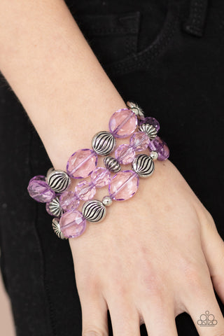 Paparazzi Crystal Charisma Purple Bracelet