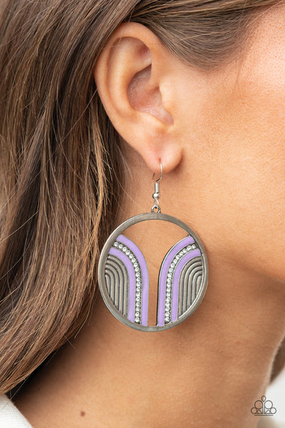 Paparazzi Delightfully Deco Purple Earrings