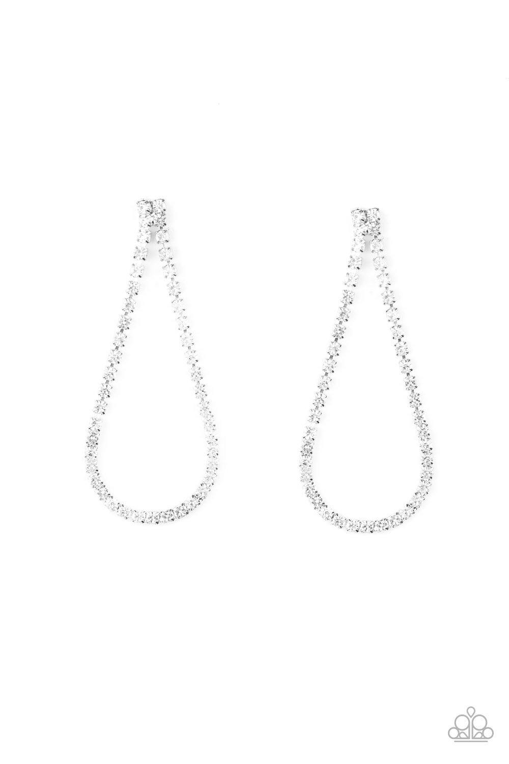 Diamond Drops White Earrings - Nothin' But Jewelry by Mz. Netta