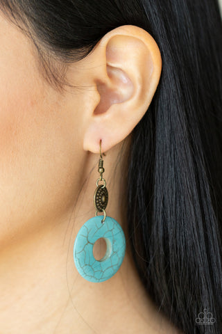 Paparazzi Earthy Epicenter Brass Earrings