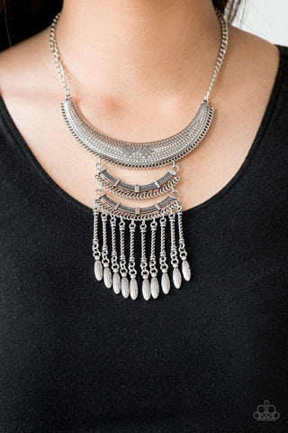 Paparazzi Eastern Empress Silver Necklace