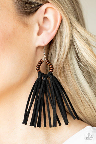 Easy To PerSUEDE Black Earrings - Nothin' But Jewelry by Mz. Netta