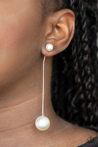 Extended Elegance White Earrings - Nothin' But Jewelry by Mz. Netta
