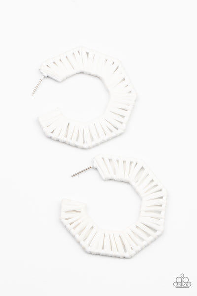 Paparazzi Fabulously Fiesta White Earrings