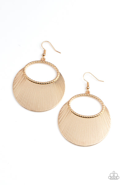 Paparazzi Fan Girl Glam Gold Earrings