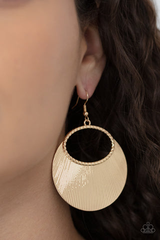 Paparazzi Fan Girl Glam Gold Earrings