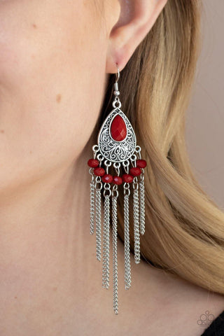 Floating on HEIR Red Earrings - Nothin' But Jewelry by Mz. Netta