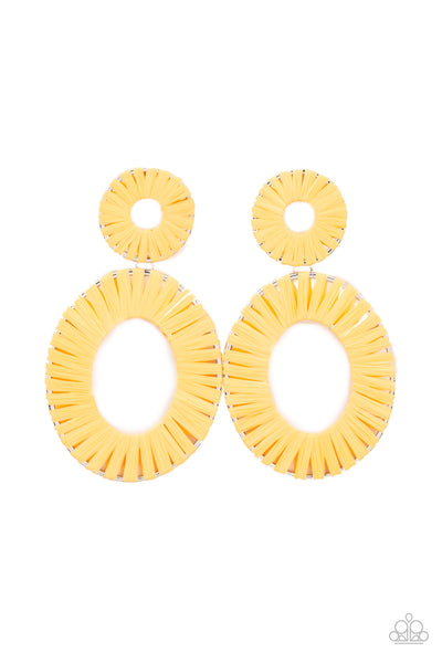 Paparazzi ​Foxy Flamenco Yellow Earrings