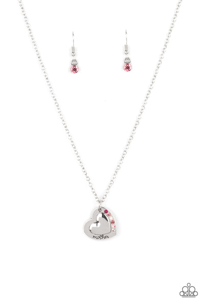 Happily Heartwarming Pink Necklace